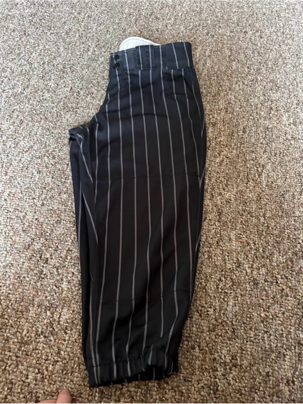 Black and Grey Pinstripe Softball Pants